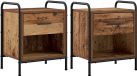 vidaXL Nachtkastje - Oud hout - 40 x 30 x 50 cm