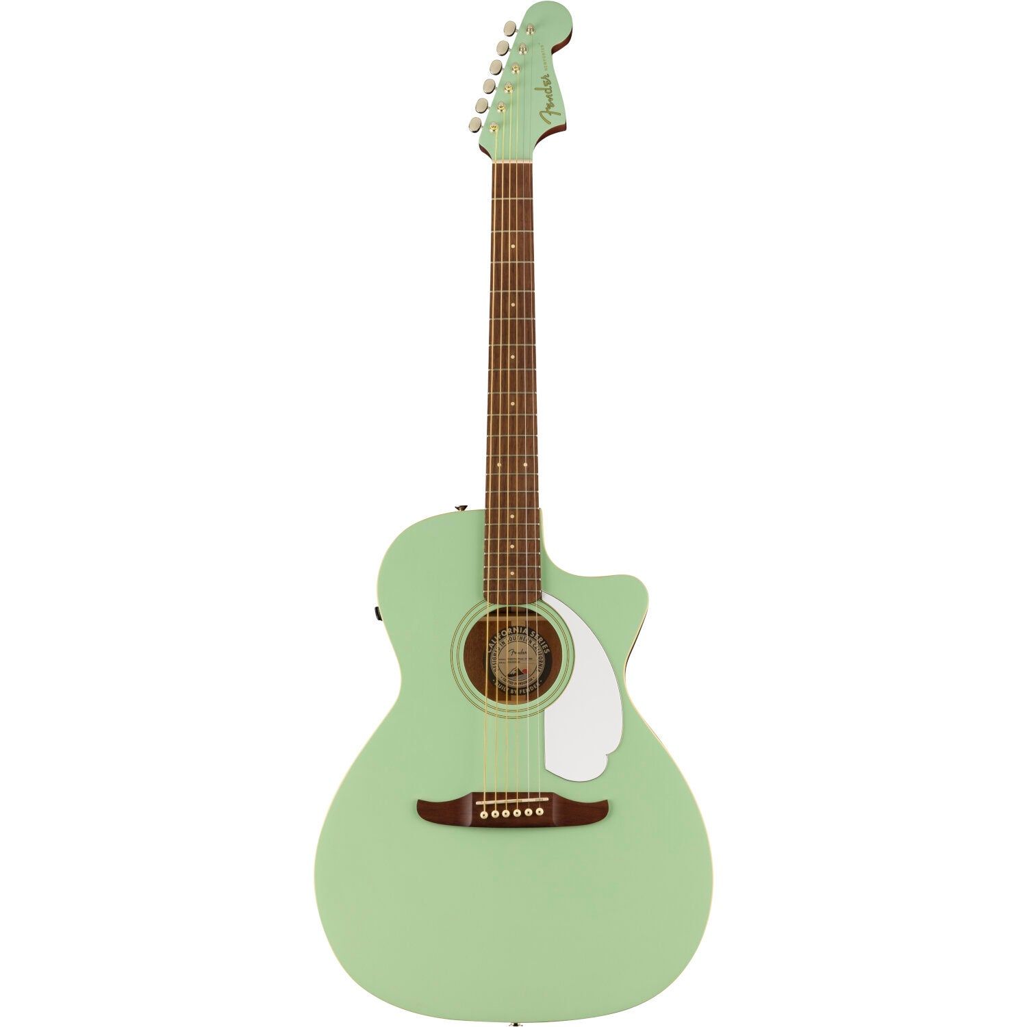 Fender Newporter Player Surf Green WN White Pickguard - Elektro-akustische Westerngitarre