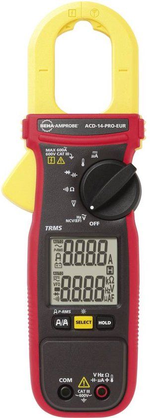 Beha Amprobe ACD-14-PRO-EUR Stroomtang, Multimeter Digitaal CAT III 600 V Weergave (counts): 6000
