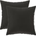 vidaXL Kussensloop 2 stuks HEERLEN Zwart 45 x 45 cm Polyester