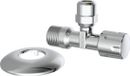 KIRCHHOFF Robinet d'arrêt d'angle - 3/8"BU x 3/8"BU x 10 mmQ - Avec rosace à poussoir