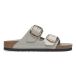 Birkenstock Sandales en cuir suédé naturel à grosse boucle femme Arizona