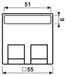 Jung Kryt voor montageadapter. 30 gram - Centrale afdekplaat A 569-30 BF PL WW
