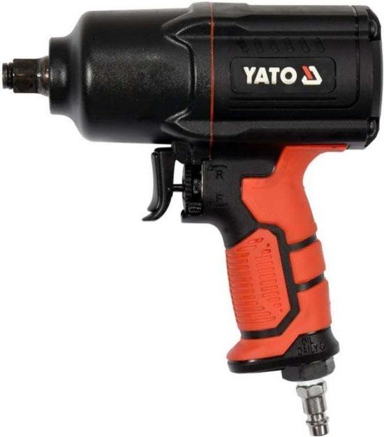 Yato YT-09544 Air Ratchet Wrench - Black/Orange - 1/2" - 7000 RPM - 1700 Nm - 198 l/min - With Case