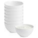 Vessia Kommetjes / serveer schaaltjes Limoges - 8x - porselein - 16 x 8 cm - wit - Stapelbaar - 1000 ml