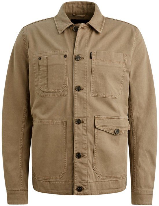 PME Legend Heren Jas Maat M Khaki Polyester Lange Mouw