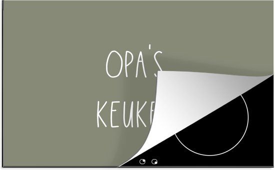 KitchenYeah® Inductie beschermer 81.2x52 cm - Opa's Keuken - Inductie kookplaat beschermer