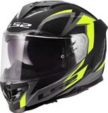 LS2 FF818 Storm III Dynamo Helm - Zwart/Geel - Integraalhelm - Maat XS