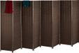 Relaxdays Kamerscherm 8 panelen - 170x320 cm - opvouwbaar - bruin