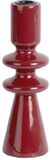 Present Time Kandelaar Cadiz Double Ring - Bordeauxrood - 7x7x22cm - Hout