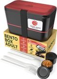 Umami Nestable Bento Box Lunchdoosset 1,5 l Zwart, Rozenhout