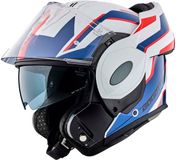 Bogotto FS-X600 Vyda Helm - Systeemhelm - ECE 22.06 - Wit/rood/blauw - XXL