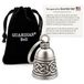 Guardian Bell Celtic Weave Good Luck Bell w/sleutelhanger & zwart fluwelen geschenkzakje | Motorbel | Loodvrij tin | Gemaakt in de VS