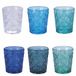 Villa d'Este Home Tivoli Set van 6 waterglazen 325 ml van glas met gestructureerd oppervlak Marrakesh Ocean