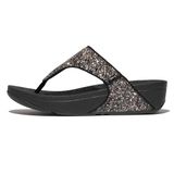 FitFlop Lulu Multi-Tonal Glitter Toe-Post Sandals Dames Slippers - Zwart Multi