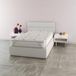 Topper Crabyon Topper gewatteerd met elastieken, Frans bed 120 x 195 cm