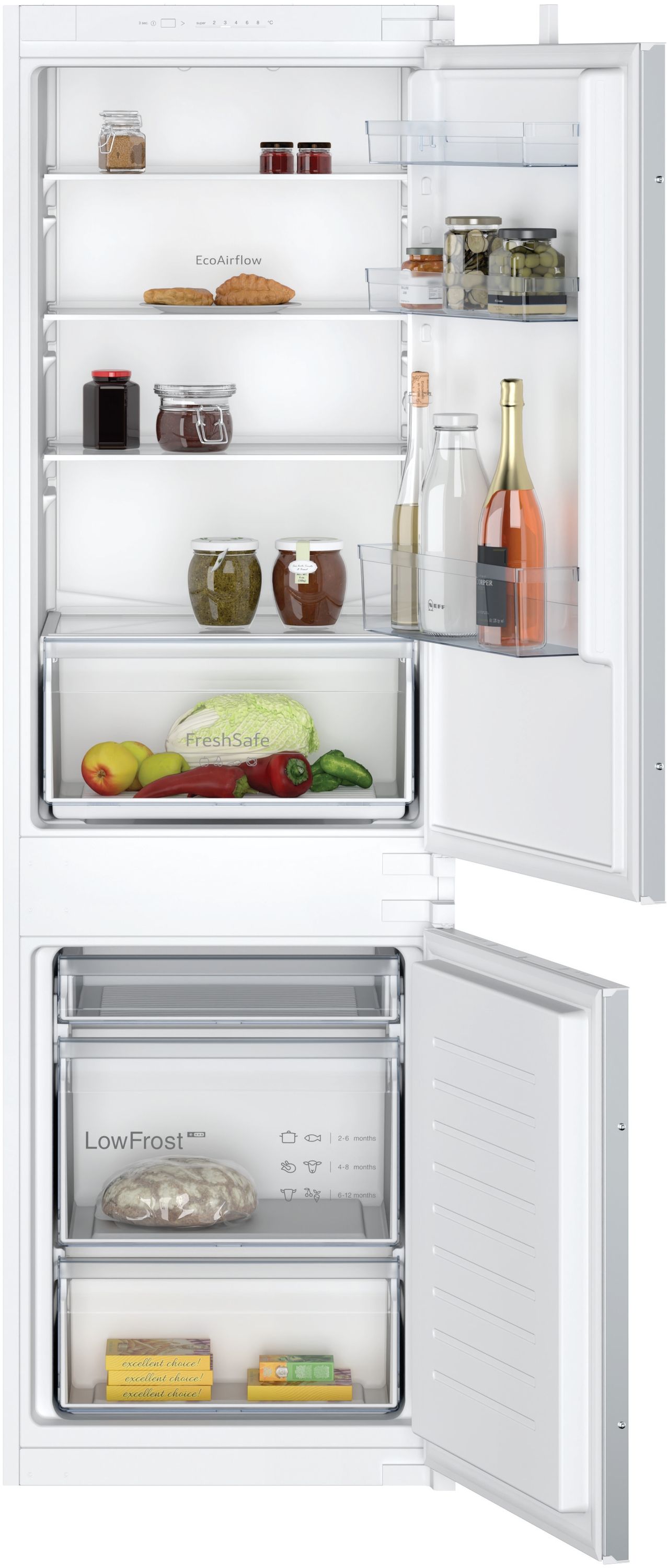 Neff N 30 - Inbouw koel-vriescombinatie - 267 liter - Wit