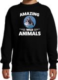 Bellatio Decorations Amazing Wild Animals Sweater Orka Zwart Kinderen 170/176