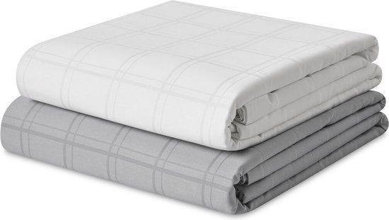 19319 Alexandra House Living Sophia Dekbedovertrek - Wit - 240x220 cm