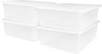 IRIS Cristalbox Opbergbox - 28L - Kunststof - Transparant - Set van 4
