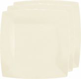 Santex Bordjes karton - 10x - vierkant - creme wit - 23 x 23 cm - feestbordjes