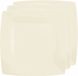 Santex Bordjes karton - 10x - vierkant - creme wit - 23 x 23 cm - feestbordjes