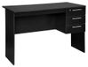 Bureau - Bureau de bureau avec 3 tiroirs et serrure - Design moderne - Panneau de fibres de bois - Noir