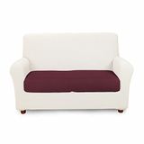 Caleffi Kussensloop, elastisch, 3-zits, melange, bordeaux, van katoen, 1002447