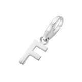 Giorgio Martello Milano Giorgio Martello letter F charm | bedel | gerhodineerd zilver 925/000 | memorie sieraad herinnering | met clipsluiting