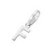 Giorgio Martello Milano Giorgio Martello letter F charm | bedel | gerhodineerd zilver 925/000 | memorie sieraad herinnering | met clipsluiting