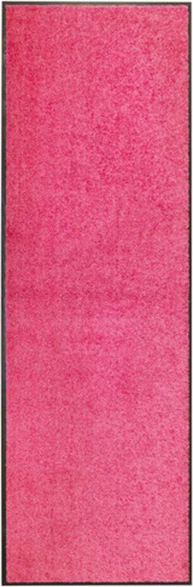 vidaXL Deurmat wasbaar 60x180 cm roze
