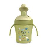Suavinex, My Family My Family Evolutieve beker met stijve schenktuit, lekvrije drinkbeker, 200 ml, kinderen + 6 maanden, vaatwasmachinebestendig, groen