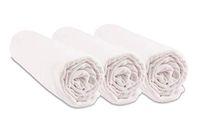 Set Easy Dort Set van 3 hoeslakens voor kinderbed van biologisch katoen, 40 x 80 cm (wit)