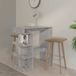 Maison Exclusive Tabouret de bar avec étagère, couleur béton, 100x50x101,5 cm, fibre de bois