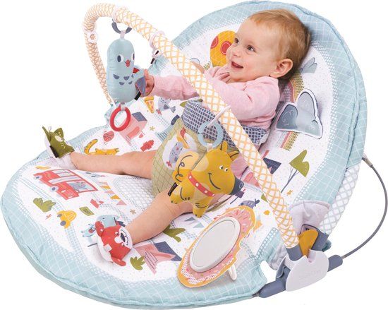 Yookidoo Gymotion Lay To Sit Up Speelkleed Urban - Babygym - Pastel Blauw Multi - 0-18 maanden