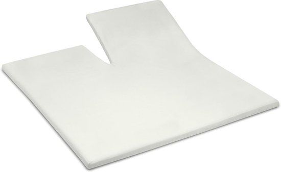 Cinderella Weekend Topper hoeslaken met split - 180x200 cm - 100% Katoen - Ivoor