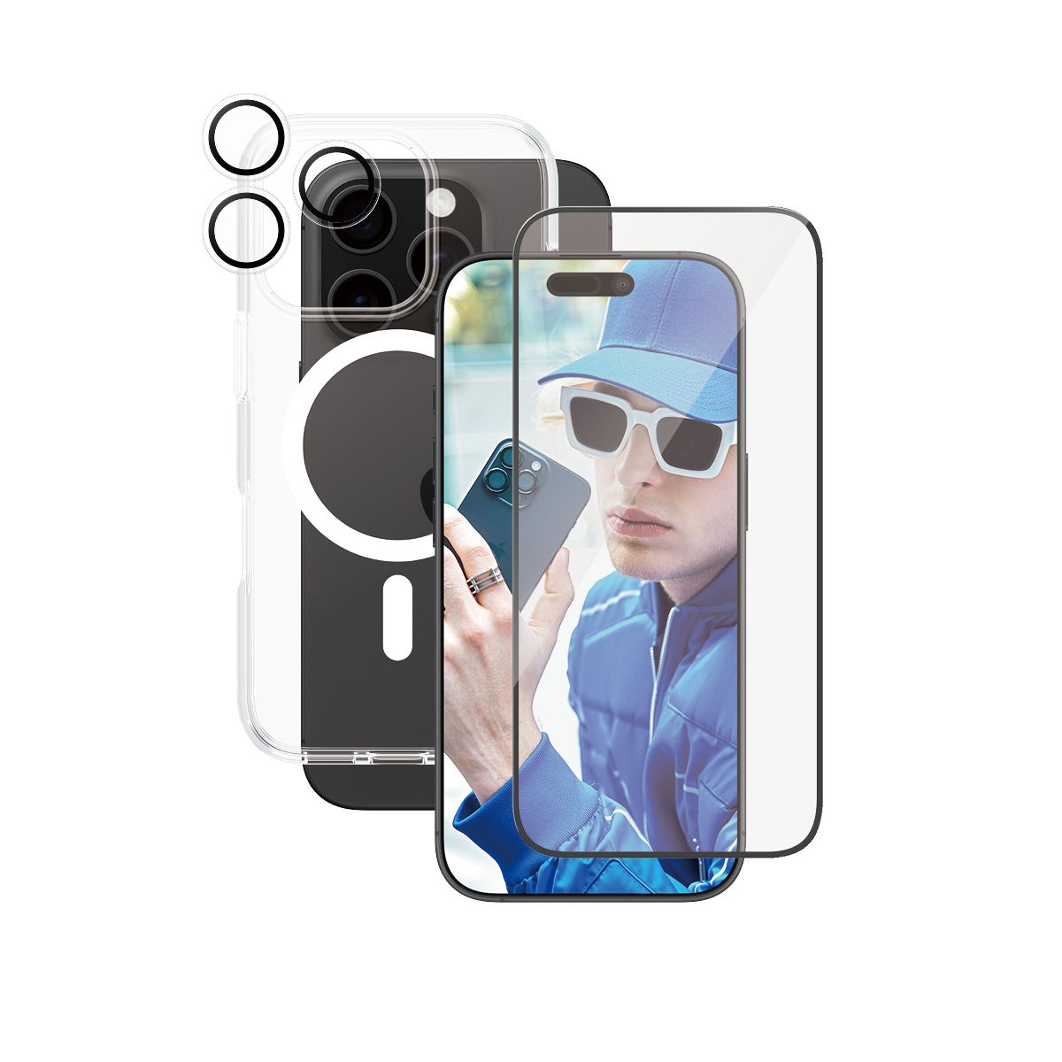 PanzerGlass CARE by Flagship 3-in-1 Bundle iPhone 16 Pro Clear Screen Protector