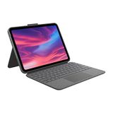 Logitech Combo Touch, detachable iPad keyboard case (10th generation and A16) large precision trackpad, full-size backlit keyboard and Smart Connector technology, US INT'L - Grey