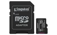 Kingston Technology 64GB microSDXC Canvas Select Plus Gen3 100MB/s A1 kaart + adapter