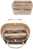 LEXSION Viltorganizer met rits, beige, groot