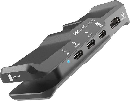 Kondor Blue KB-USBC-AHUB interface hub USB Type-C 10000 Mbit/s Grijs