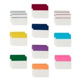 Amazon Basics plaklabels, zelfklevende bladwijzers, kleurrijke boeklabels, plakbriefjes, beschrijfbare indexlabels, aantekeningslabels, dossiers, kantoor, 640 stuks, 5,1 cm breed