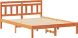 vidaXL Bedframe Massief Grenenhout Bruin 135 x 190 cm