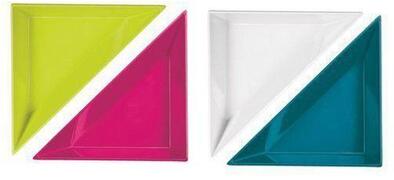 Zak!Designs Zak! Designs aqua triangle snackset van 4 stuks