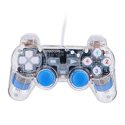 Queen.Y Game Controller Stijlvolle Handheld USB Wired Game Console Transparante Controller voor PS2 PC Computer