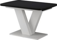 Vicco Eettafel Fenaro, Zwart/Wit, 120-160 x 80 cm uitschuifbaar