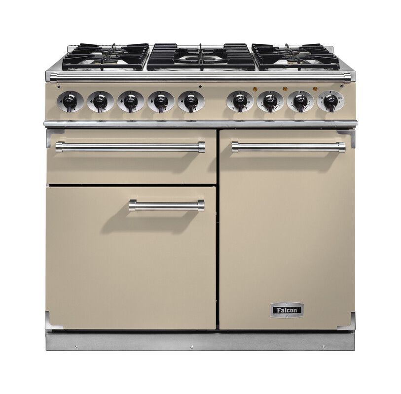 Falcon Deluxe 1000 Range Cooker - Electric & Gas Hob - Cream