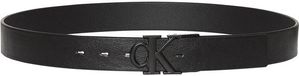 Calvin Klein Heren Ck Buckle Tumbled 35mm ADJ/Rev Lv04d7049g Ceinture Noir 95 cm