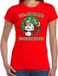 Bellatio Decorations Shoppartners Bv Fout Kerst shirt / t-shirt - ho ho ho doordrinken bier - zuipende Santa - rood voor dames - kerstkleding / kerst outfit S