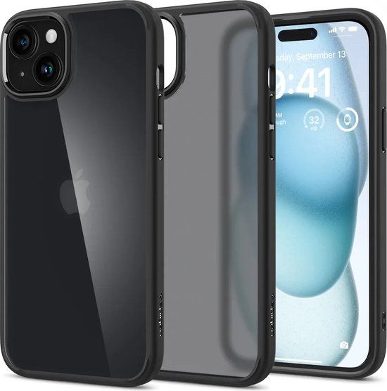 Spigen Ultra Hybrid Apple iPhone 15 Hoesje Back Cover Zwart